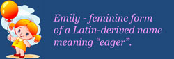 girl name meaning - emily
